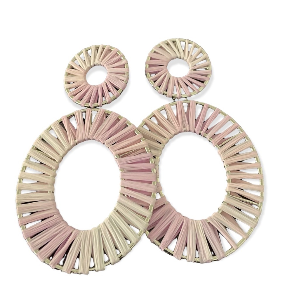 Ashley Stewart Raffia Drop Earrings - Picture 1 of 3
